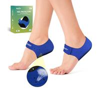 Welnove Protector de talón para fascitis plantar, talón de gel para mujer y hombre, espolones, plantillas de talón, para tendinitis de Aquiles (Azul, Large- EU Shoe Size 42-47)