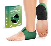 Welnove Protector de talón para fascitis plantar, talón de gel para mujer y hombre, espolones, plantillas de talón, para tendinitis de Aquiles (Verde, Large- EU Shoe Size 42-47)