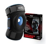 Welnove Rodillera con bisagras de metal | Para estabilidad en desgarros de menisco, lesiones ACL/MCL y artritis | Alivio del dolor después de la cirugía/deporte (talla S)