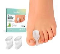 Welnove Separadores de dedos de gel mejorados, paquete de 12 espaciadores de silicona con infusión de extracto de aloe vera para enderezar dedos superpuestos, juanetes, callos, corrector de juanetes