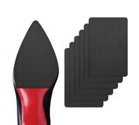 Welnove Shoe Sole Bottom Protector Grips - 6 Pcs Non Slip Shoe Bottom Protector for Women High Heels - Self-Adhesive Sole Guard Anti-Slip Pads for Men Boots - Silicone Shoe Sole Covers (Black)