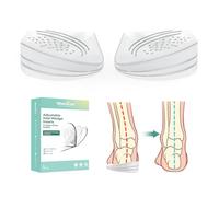 Welnove taloneras silicona taloneras para zapatos - 1 par plantillas ajustables de 3 capas para la supinación, plantillas adhesivas para pies planos, fascitis plantar y piernas arqueadas - M