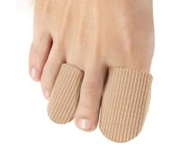 Welnove Toe Caps and Protectors - Pack de 12 fundas de silicona infundidas con extracto de aloe vera, fundas de tela con forro de gel para alivio del dolor, callos y dedos gordos (6 l + 6 m)
