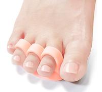 Welnove Toe Crest Pads para Hammer Toes Hammer Toe Straightener Martillo Toe Cushion Alivio del dolor para Curled Toe-5 par (beige)