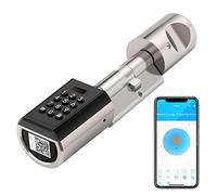 WELOCK Cerradura Electronica Cerradura Inteligente con Código, Bluetooth y WiFi, Smart Lock Fácil de Instalar Plata