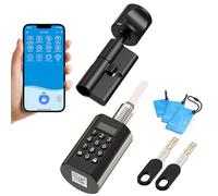 WELOCK PCB74 Cerradura Electronica con Código,Tarjeta RFID y Bluetooth APP,Cerradura inteligente WiFi,Smart Lock IP65,cerraduras inteligentes para puertas cilindro 30/30 de 65-85mm,Fácil de Instalar