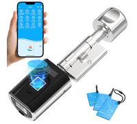 WELOCK SECBN51 Cerradura electrónica con Huella Digital,Tarjeta RFID,APP | Cerradura Inteligente WiFi,cerradura biométrica,Cilindro europeo 30/30,Smart Lock para puerta de 30-70mm,Fácil de Instalar