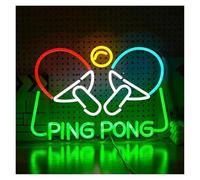 WELSAA Luces de neón Letrero De Neón PING PONG Con Luz LED Regulable Y Alimentación Por USB Para Amantes Del Tenis De Mesa, Decoración Deportiva Personalizada, 42cmx29cm