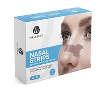 Welsberg 60x tiras nasales contra los ronquidos, respira y duerme mejor, tirita nariz antironquidos para hombres, mujer, talla L, 66x19 mm, beige
