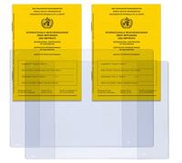 Welsberg Juego de 2 fundas para carnés de vacunación y 2 fundas transparentes para certificado internacional de vacunaciones y libro de vacunación