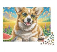 Welsh Corgi Puzle 1000 Piezas - Reto para Mentes Inquietas, Encaje Preciso, Decoración, 52x38cm/1000pcs