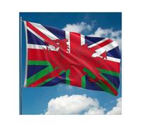 Welsh Flag Featuring Union Jack and Dragon in Durable Polyester for UK Display