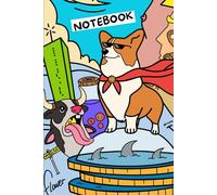 $Welsh Notebook - Glossy Lined Journal with NFT Dog Art by Flor Peña - 6x9 in - 200 Pages