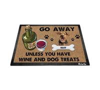 Welsh Terrier: Aléjate A Menos Que Tengas Vino Y Golosinas para Perros Felpudo De Entrada Suave Alfombra Puerta Fácil De Limpiar Alfombra De Baño para Jardín Trasera Delantera Pasillo 40X60 Cm