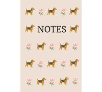 Welsh Terrier and Peony Notebook: Welshie, Floral, Flower, Neutral, Dog lover, Dog Breed, Dog show, Gift, Christmas, Birthday, Stocking Stuffer, 100 page, wide ruled, Hardback, 6x9 inches