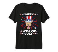 Welsh Terrier Dog Patriotic American 4th of July Dogs Lovers Camiseta Premium