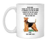 Welsh Terrier Negro Y Rojo Tazas De Regalo Novedad Tazón De Café Graciosa Tazón Regalos Novedosos Para Familiares Novios Amigos 330 Ml