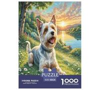Welsh Terrier Puzzle De 1000 Piezas Rompecabezas para Adultos Rompecabezas 1000 Piezas para Adultos Animales Inteligentes para Amantes O Amigos Rompecabezas Imposable 38x26cm/1000pcs