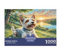 Welsh Terrier Puzzles 1000 Pieza Ajuste Adultos O Familias Juntos Juegos Educativos Puzzle Regalos para Adultos Cartón 100% Reciclado Decoración del Hogar 38x26cm/1000pcs