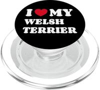 Welsh Terriers I Love My Welsh Terrier Amor Corazón Perro PopSockets PopGrip para MagSafe