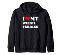 Welsh Terriers I Love My Welsh Terrier Amor Corazón Perro Sudadera con Capucha