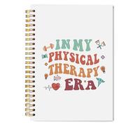 Welshower in My Physical Therapy Era - Cuaderno en espiral, cuaderno de terapeuta PT, regalos de fisioterapeuta para mujeres y hombres, diario de terapia PT para mujeres, 5.5 x 8.3 pulgadas