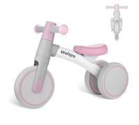 welspo Bicicleta de Equilibrio, Bicicleta Segura para Niños a Partir de 1 año, Bicicleta Bonita Resistente para Niños, Cómoda y Ligera para niños niñas como Regalo y Juguete-Rosa