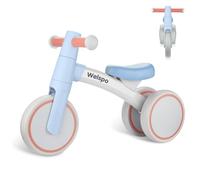 welspo Bicicleta de Equilibrio, Bicicleta Segura para Niños a Partir de 1 año, Bicicleta Bonita Resistente para Niños, Cómoda y Ligera para niños niñas como Regalo y Juguete-Azul