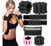 WELSPO Pesas Tobilleras y de Muñeca 1 lb Cada Una - Juego de 2 Ajustables Silicona para Yoga, Pilates, Caminar, Rehabilitación - Ligero Ajuste Cómodo (Hombre/Mujer)