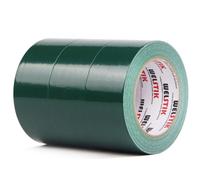 WELSTIK Cinta adhesiva profesional, 3 unidades, 48 mm x 27 m, cinta impermeable de tela de color para reparaciones, bricolaje, manualidades, uso en interiores y exteriores, verde oscuro