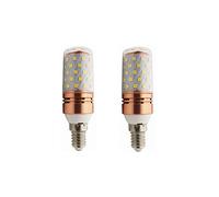 WELSUN Bombilla LED de bajo Voltaje 24V 36V, Base E14, 10W LED 60LEDs Bombilla 2835 SMD AC/DC 24-40V DC24-60V for RV Camper Marina, luz Solar y la Rejilla 2-Pack (Color : Warm Wite)
