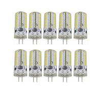 WELSUN GY6.35 Bombillas LED 4W CA/CC 12V, CC 24V G6.35 / GY6.35 Base Bipolar JC Tipo LED Bombilla de Repuesto incandescente 50W halógena, No Regulable, AC12V, DC12-24V, Paquete de 10