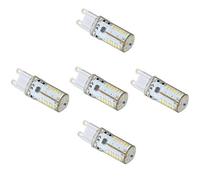 WELSUN LED G9 Lámpara De La Lámpara 57 SMD 3014 LED 4 Vatios AC/DC 12V / 10-20V Blanco Cálido Equivalente A 30W Reemplazo del Bulbo De La Lámpara De Halógeno 360 Ángulo De Haz 5Pcs