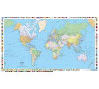 Weltkarte politisch Poster: laminiert