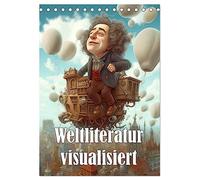 Weltliteratur visualisiert (Tischkalender 2026 DIN A5 hoch), CALVENDO Monatskalender: Weltklassiker durch die Augen des Illustrators