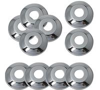 WELWIK 10 piezas de cubierta de brida embellecedor tubos calefaccion, acero inoxidable cromado de 1,27 cm