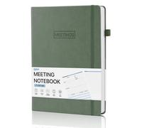 WEMATE Cuaderno de reuniones para el trabajo, planificador de trabajo con artículos de acción, toma fácilmente notas de reuniones y mantén las agendas en el camino, calendario, página de índice,