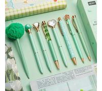 WEMATE - Juego de 8 bol grafos brillantes para mujer, bol grafos femeninos de tinta negra y azul, regalo para boda, dama de honor, oficina, color