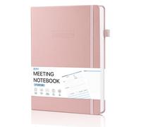 WEMATE Page Libro de notas para reuniones, suministros de oficina, libro de actas de reuniones de tapa dura para planificación de reuniones, registro de fechas de reuniones
