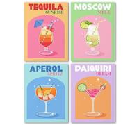 WEMEON Diamond Painting Juego de 4 vasos de cóctel para adultos, pintura de diamantes 5D, paisajes de pintura de diamantes, juego de manualidades para adultos, 30 x 40 cm