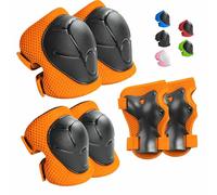 Wemfg Juego de rodilleras y coderas 3 en 1 con muñequeras para niños de 3 a 14 años para patinaje, ciclismo, patinaje, ciclismo, patinaje sobre ruedas, scooter