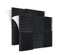 Wemk Paneles de Espuma Acústica, Paneles Acústicos con Respaldo Adhesivo, 36 Piezas Insonorizacion Acustica Pared para Estudio, Podcasting, Estudios de Grabación, Oficinas (30x30x2.5cm)