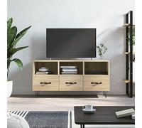 WEMYUFURN Armario de TV de roble Sonoma, aparador, salón, TV, gabinete de alta fidelidad, 102 x 36 x 50 cm, material de madera