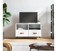 WEMYUFURN Armario para TV color blanco, aparador colgante HiFi Rack tv Banco Mesa de centro 80 x 36 x 50 cm de madera