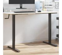 WEMYUFURN Escritorio de pie ajustable, estructura de acero con recubrimiento en polvo, altura regulable de 70 a 114 cm, longitud ajustable de 94 a 135 cm, para dormitorio y estudio