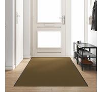 WEMYUFURN Felpudo lavable marrón, 120 x 400 cm, antideslizante, atrapa la suciedad, interior y exterior, alfombra de suelo sintética, duradera, absorbe la humedad