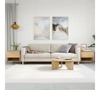 WEMYUFURN Juego de 2 mesas de café de roble Sonoma, 50 x 46 x 50 cm, madera, mesa de café, mesa de salón, mesa auxiliar, para salón y oficina, centro de atención para tu hogar