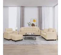 WEMYUFURN Juego de sofá de microfibra duradero con estructura robusta y acolchado cómodo, incluye un práctico reposapiés para una comodidad y relajación versátiles