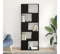 WEMYUFURN Librería de madera de roble negro, mesa de centro, armario de salón, armario colgante, TV, cómoda, 60 x 24 x 155 cm