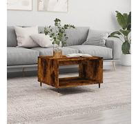 WEMYUFURN Mesa de centro de roble ahumado, 60 x 50 x 40 cm, madera, mesa de café, mesa de salón, mesa auxiliar, para salón y oficina, centro de atención para tu hogar